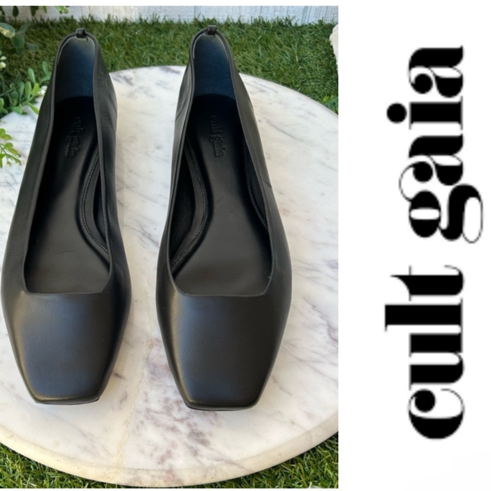 cult gaia Black Gia Ballerina Flat size 38 US 8 NEW/with dust bag